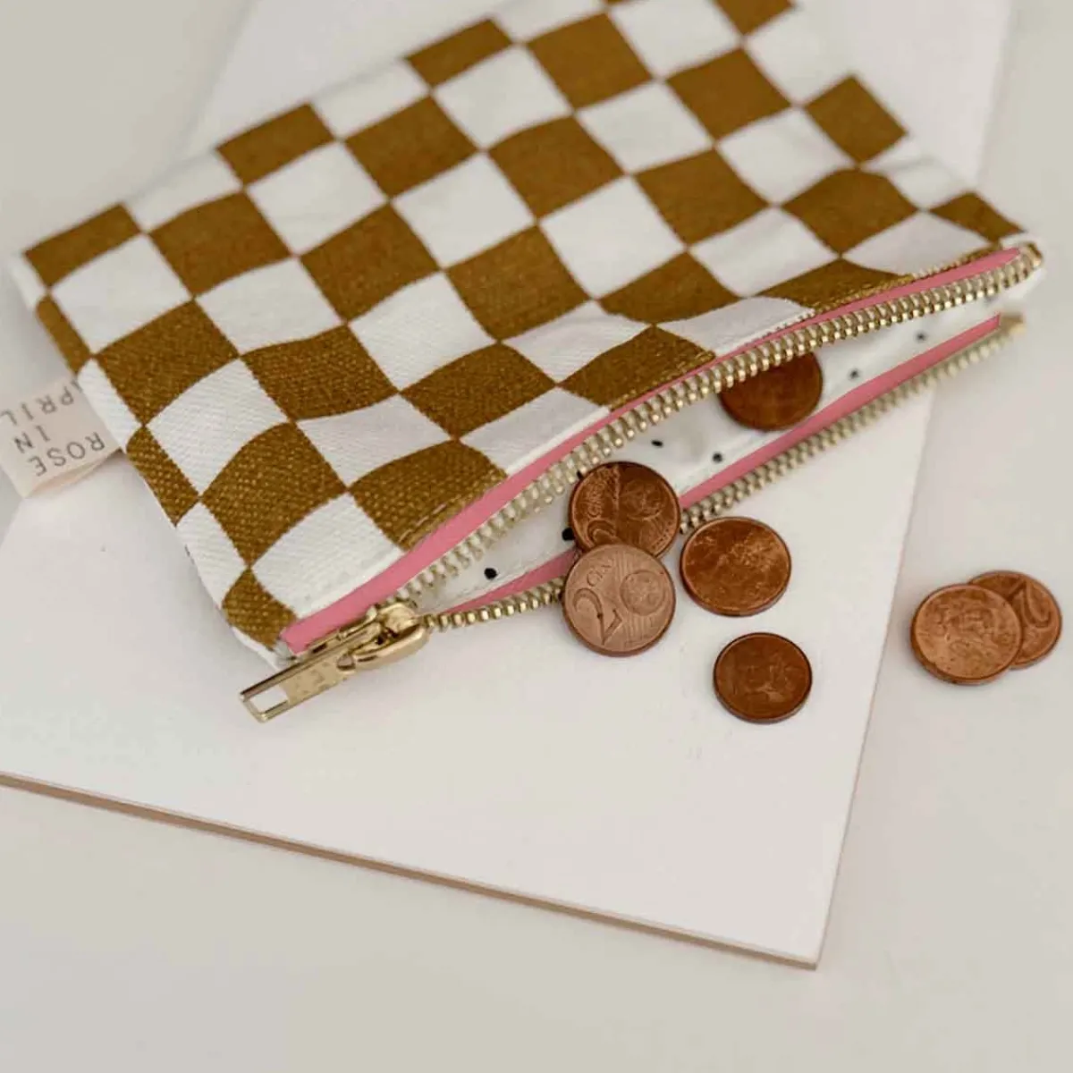 Rose in April Porte-monnaie - Marie Damier Caramel Best Sale